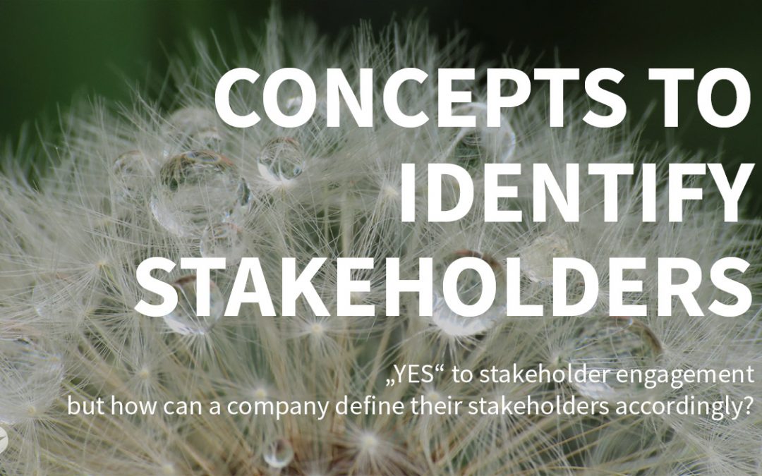 Concepts to identify stakeholders