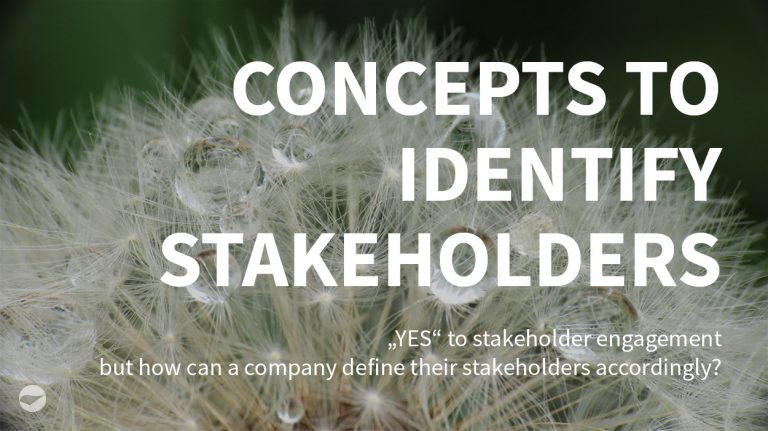 Concepts to identify stakeholders