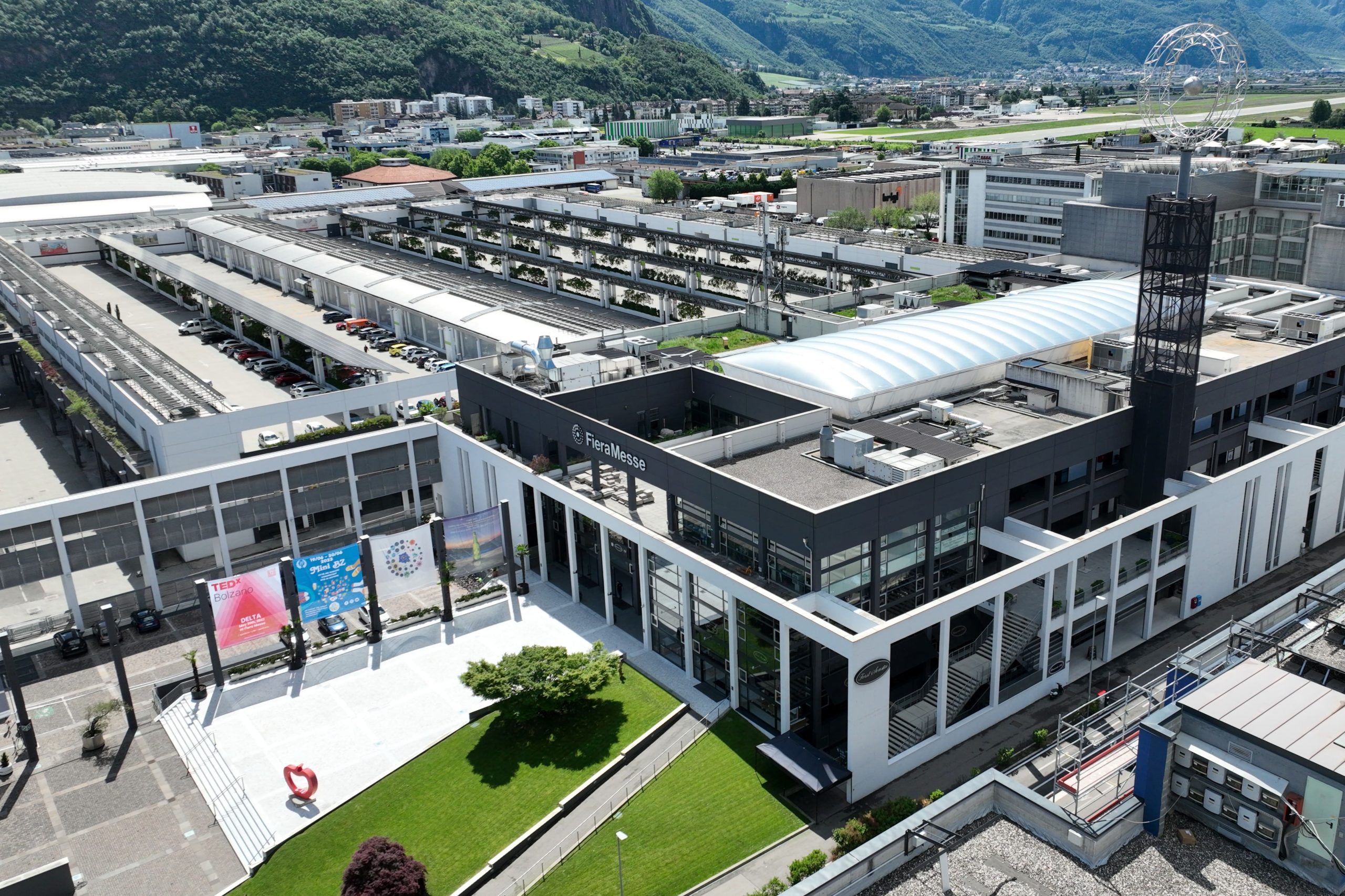 Messe Bozen Drohnenaufnahme Messe Bozen